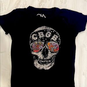 YOUTH Chaser Black Skull Graphic T-Shirt